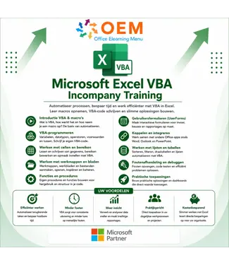 Microsoft Cursus Excel VBA Incompany Training