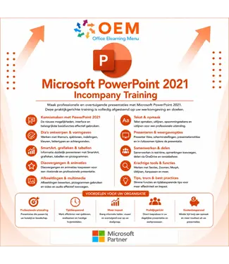 Microsoft Cursus PowerPoint 2021 Incompany Training