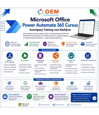 Microsoft Microsoft Office Power Automate 365 Cursus | Incompany Training voor Bedrijven