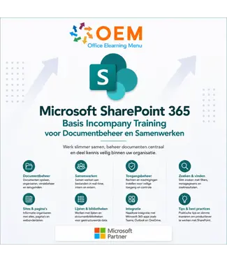 Microsoft Microsoft SharePoint 365 Basis Cursus | Incompany Training voor Bedrijven