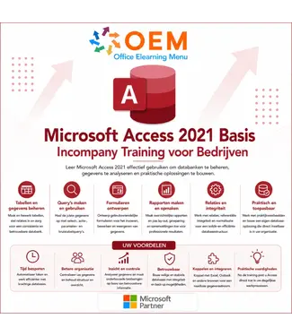 Microsoft Microsoft Access 2021 Basis Cursus | Incompany Training voor Bedrijven