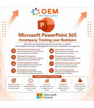 Microsoft Microsoft PowerPoint 365 Cursus | Incompany Training voor Bedrijven
