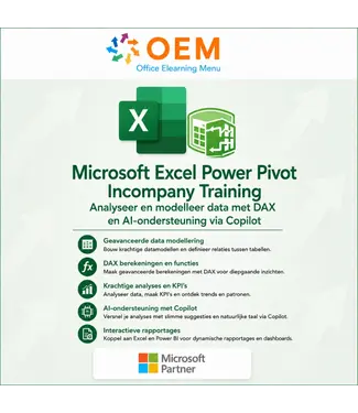 Microsoft Excel Power Pivot Incompany Training met Copilot
