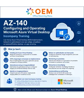 Microsoft AZ-140 Configuring and Operating Microsoft Azure Virtual Desktop Incompany Training