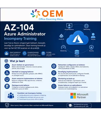 Microsoft AZ-104 Azure Administrator Incompany Training