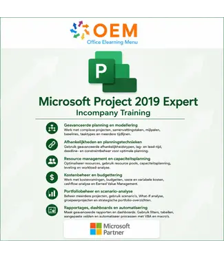 Microsoft Cursus Project 2019 Expert Incompany
