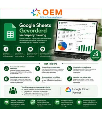 Google Course Google Sheets Advanced Incompany Training