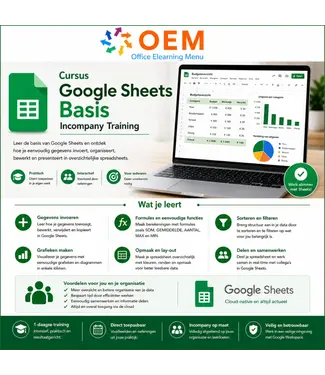 Google Cursus Google Sheets Basis Incompany Training