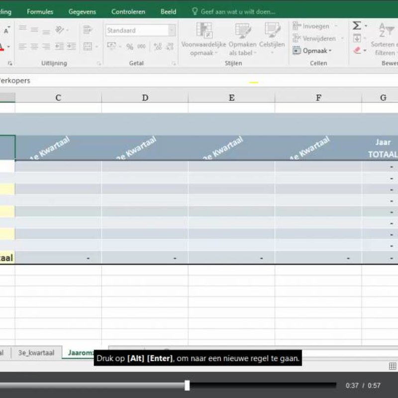 Excel 2016 Gevorderd E-Learning