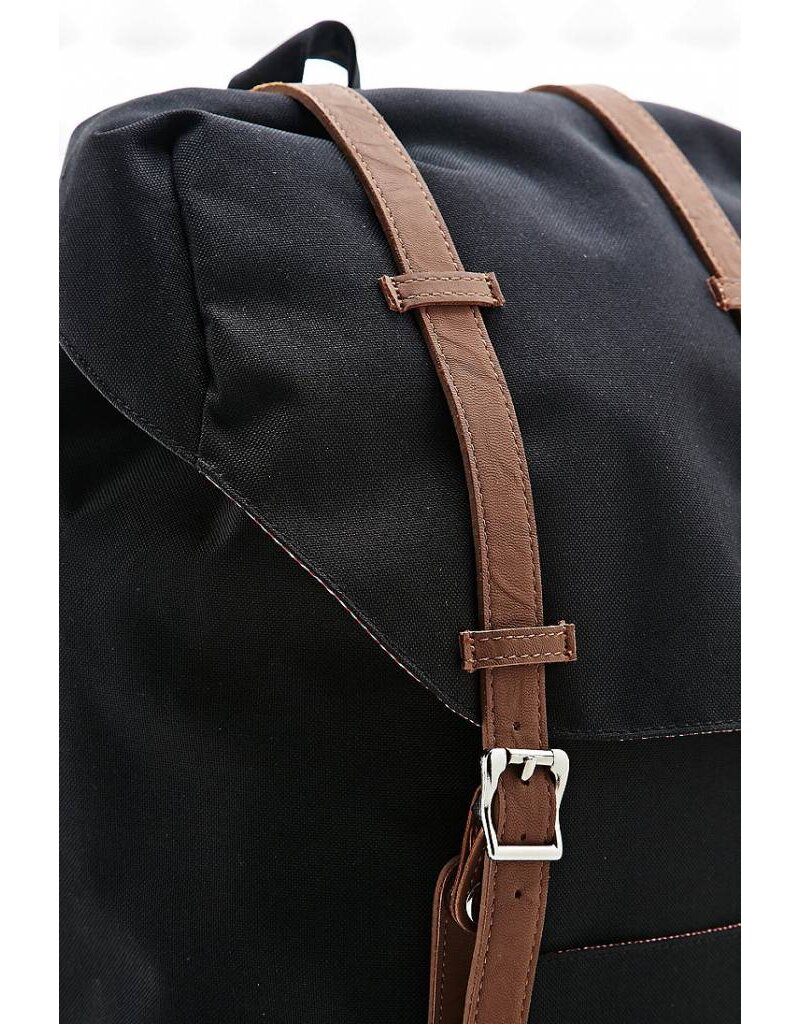 Black and brown backpack