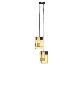 2.81318130Tiffany  Hanglamp 2 kap Mondriaan