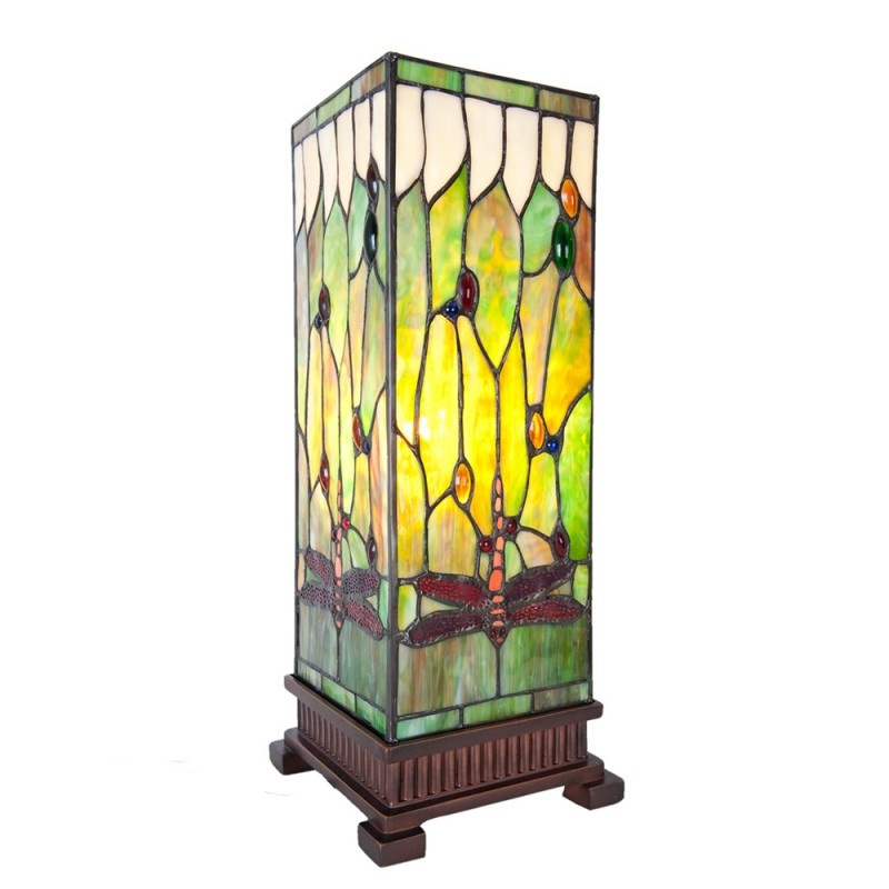 L5487 Tiffany Kubus  Libelle groen 45x18