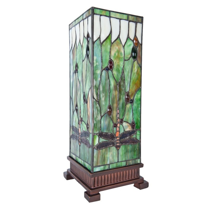 L5487 Tiffany Kubus  Libelle groen 45x18