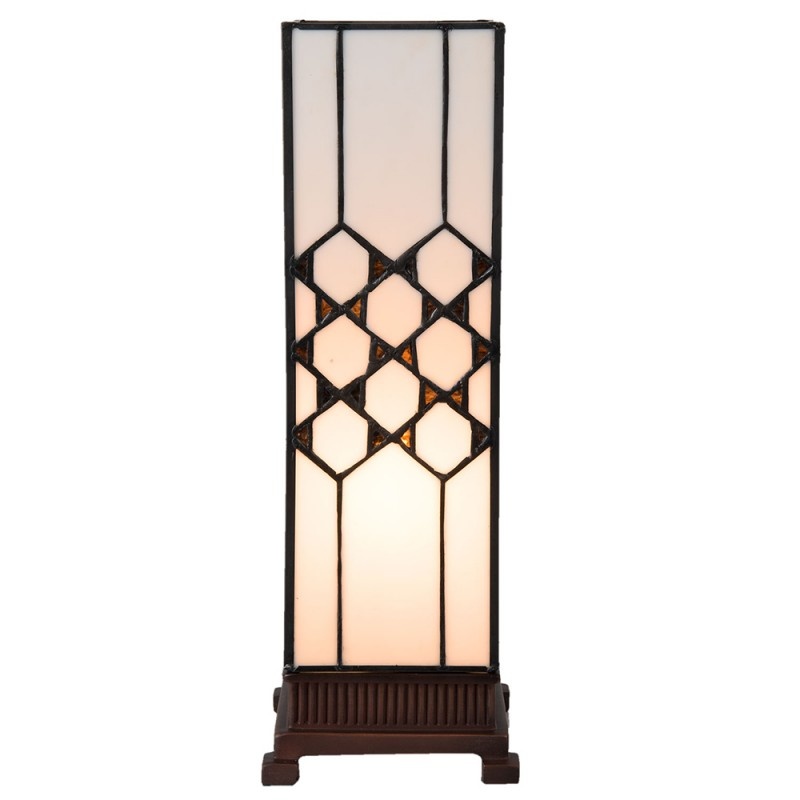 5888, Tiffany Tafellamp model Kubus wit
