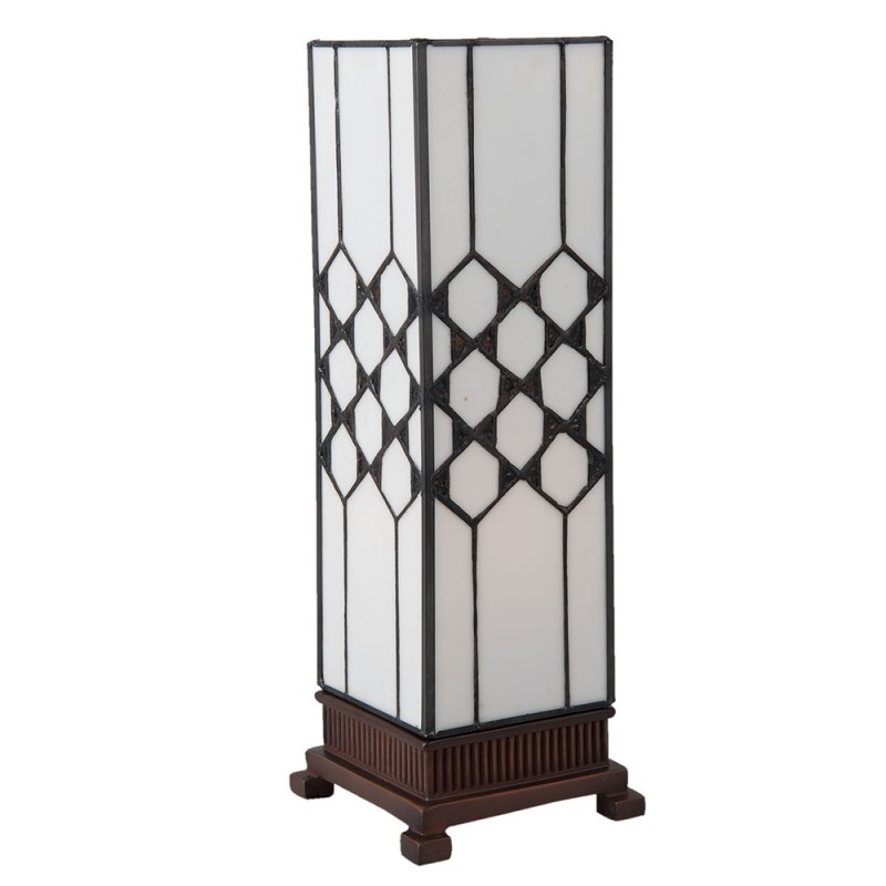 5888, Tiffany Tafellamp model Kubus wit