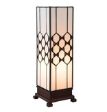 5888, Tiffany Tafellamp model Kubus wit