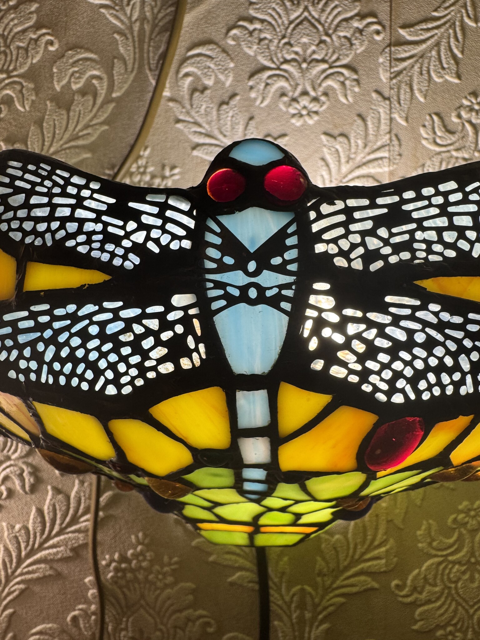 Demmerik 73 S05 Tiffany wandlamp met Libelles
