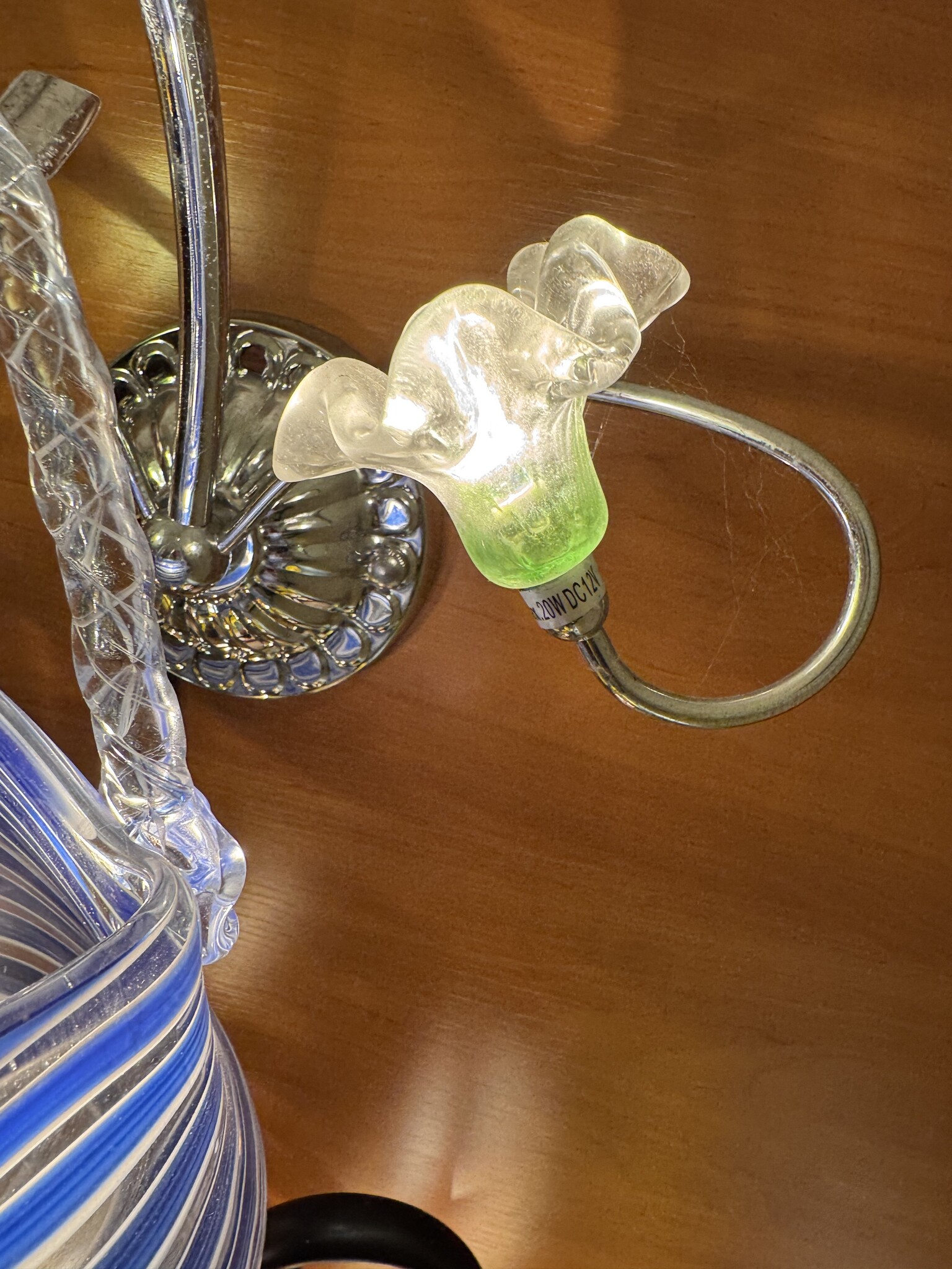 Demmerik 73 4801 tasje blauwe streep wand lamp