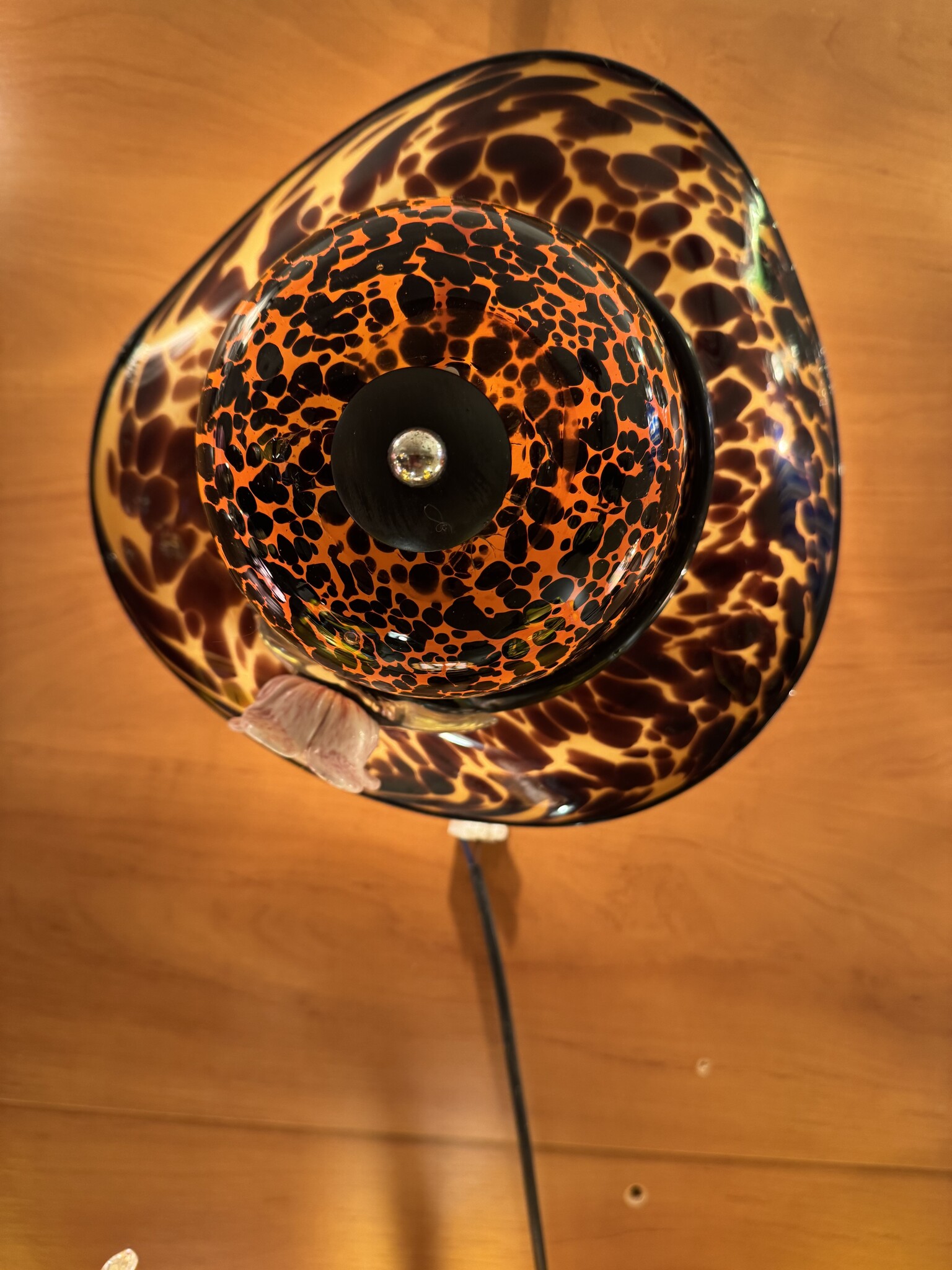 Demmerik 73 4804 wand lamp glazen hoed tijgerprint