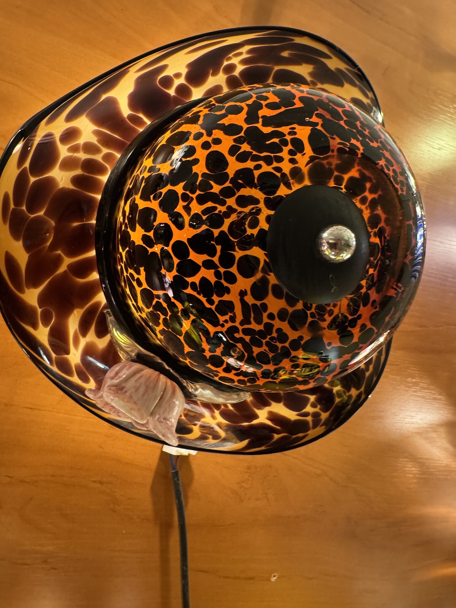 Demmerik 73 4804 wand lamp glazen hoed tijgerprint