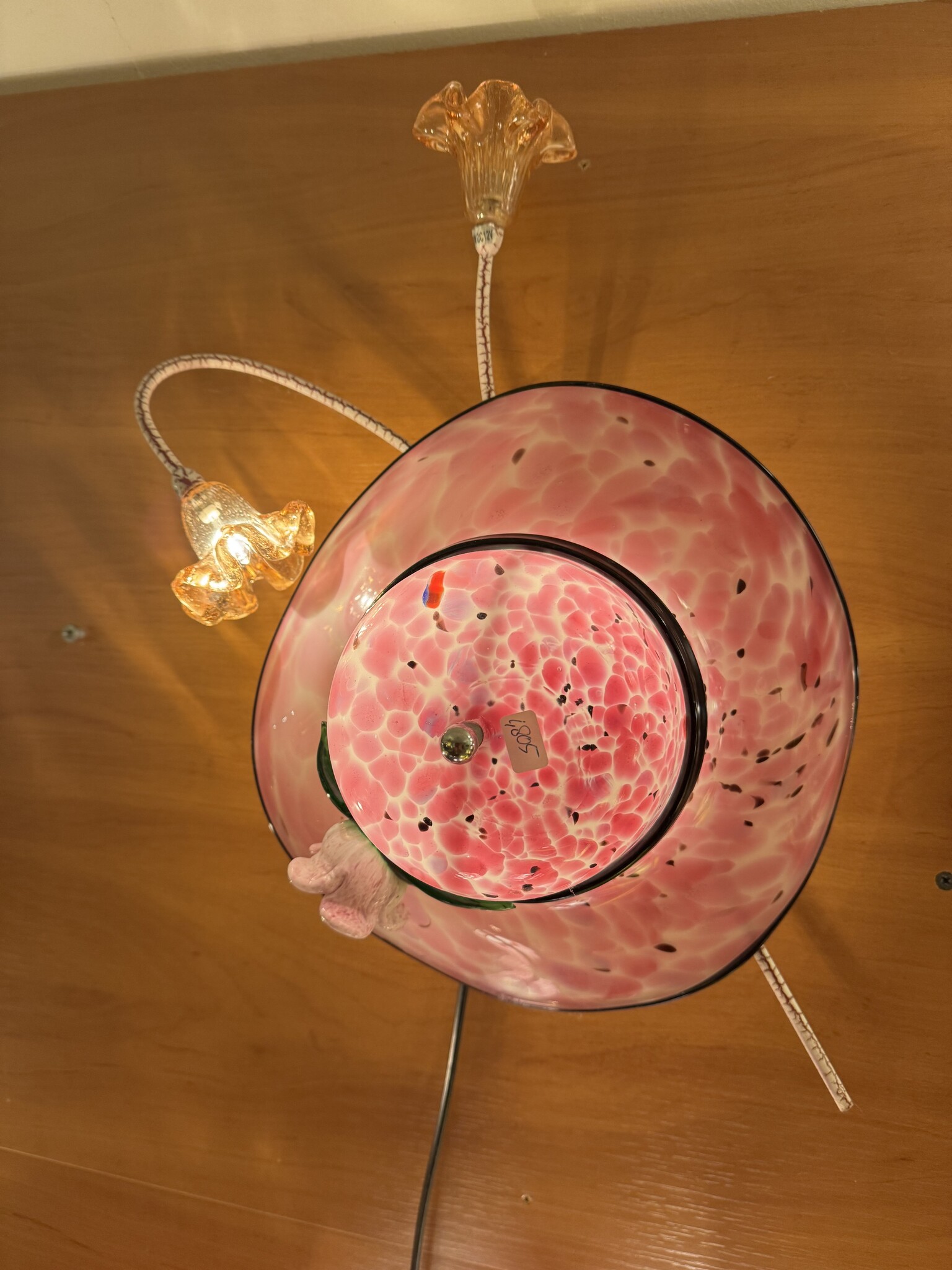 Demmerik 73 4805 wand lamp glas hoed rose