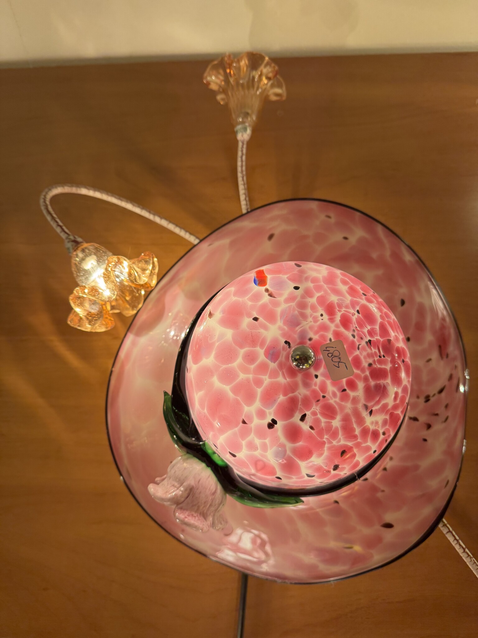 Demmerik 73 4805 wand lamp glas hoed rose