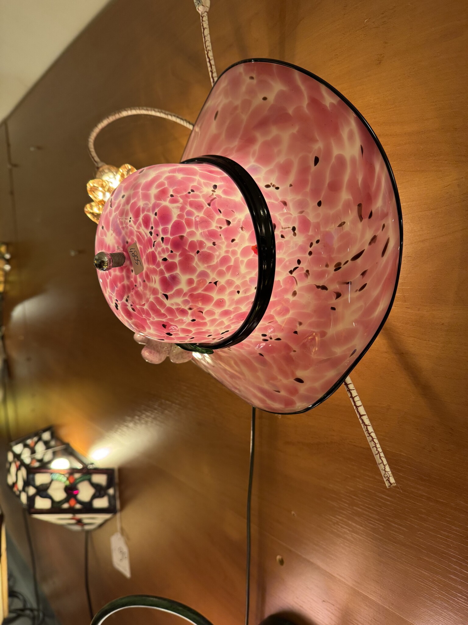 Demmerik 73 4805 wand lamp glas hoed rose