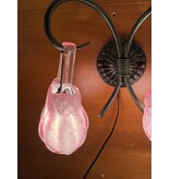 Demmerik 73 4806 wand lamp 2 glazen tasjes rose