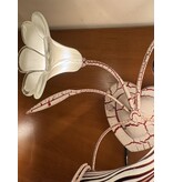 Demmerik 73 4807 wand lamp laars glas bruin/wit