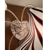 Demmerik 73 4807 wand lamp laars glas bruin/wit