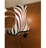 Demmerik 73 4807 wand lamp laars glas bruin/wit