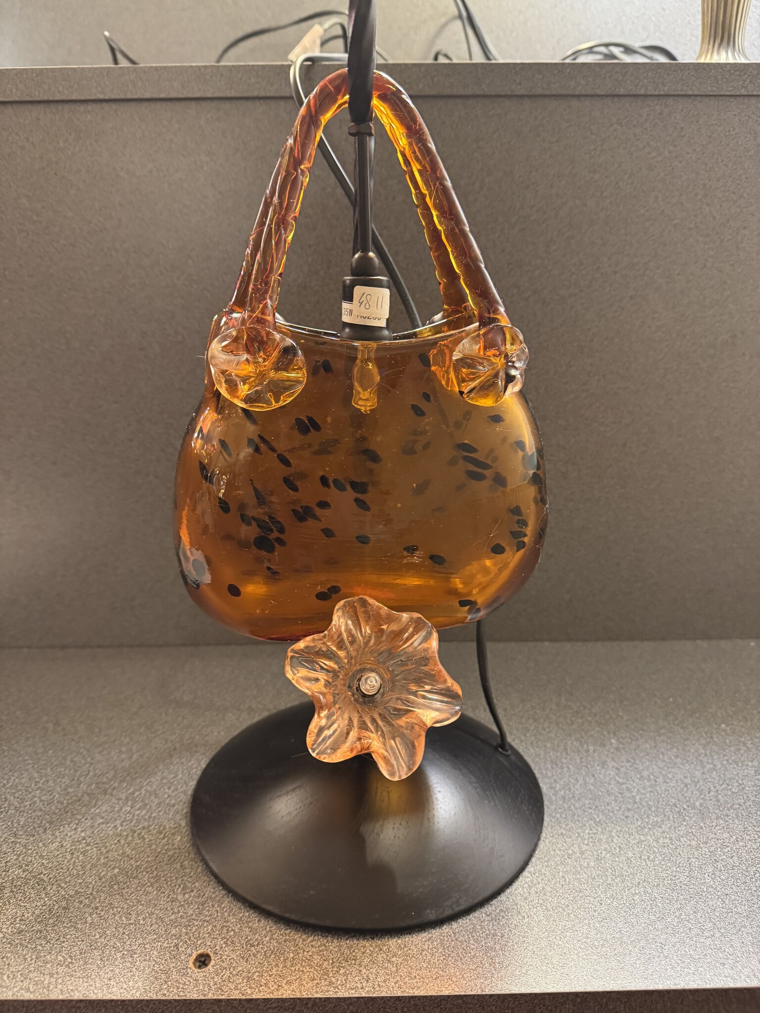 Demmerik 73 4811 Tafellamp glazen tasje tijgerprint