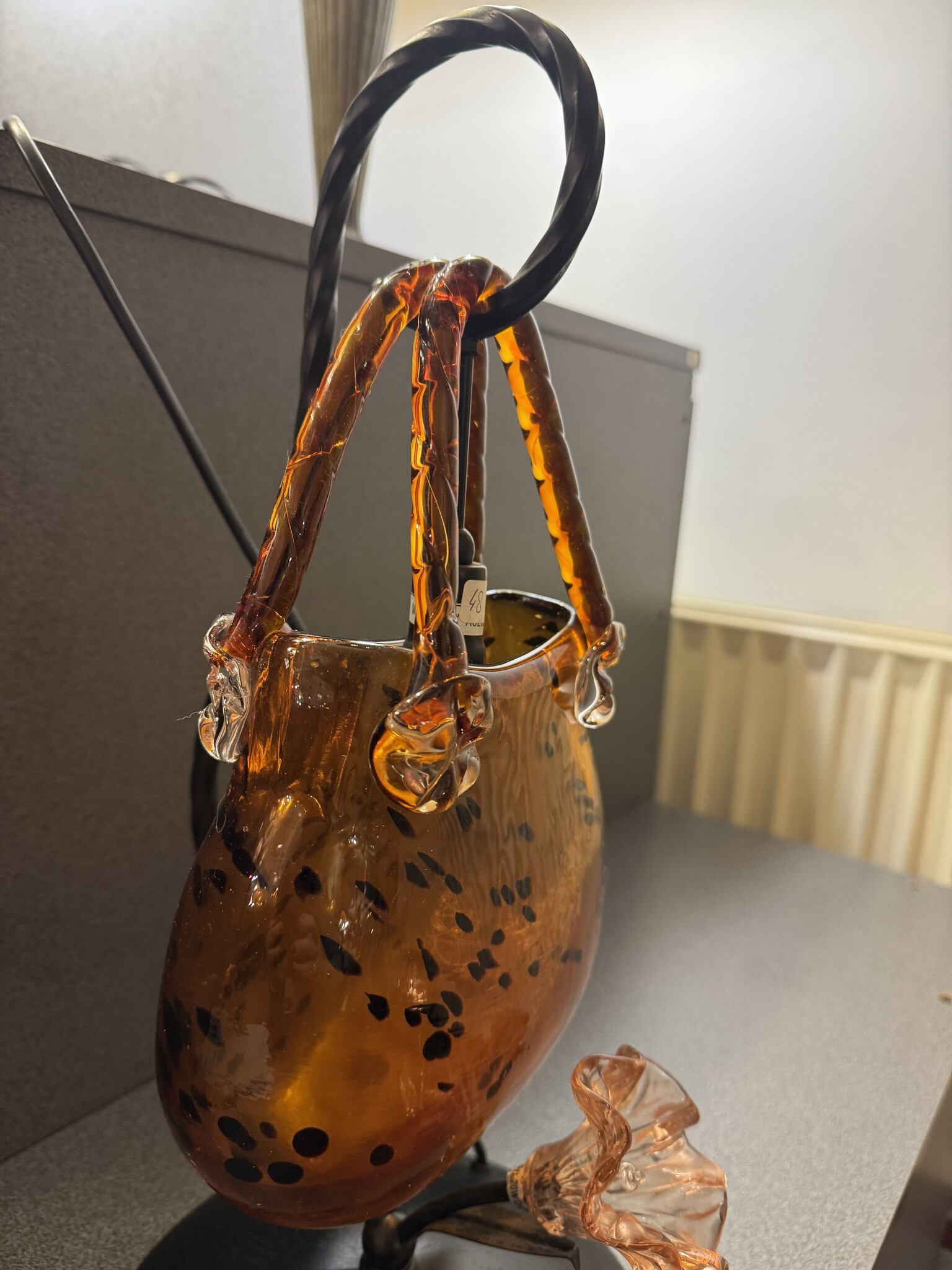 Demmerik 73 4811 Tafellamp glazen tasje tijgerprint