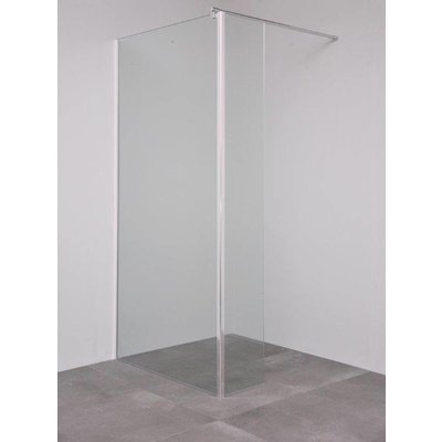Sanitairstunthal Inloopdouche 100 x 200 cm breed met vast deel van 30 cm breed