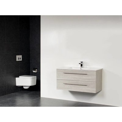 Sanitairstunthal smallline badmeubel 80 x 38 cm keramische wastafel met 1 kraangat in de kleur beach