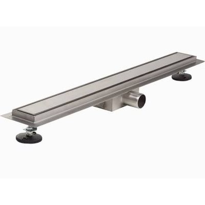 Sanitairstunthal Douchegoot 60 cm met flens en dicht ( zero ) of tegel rooster