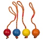 Rubber bal met slingertouw mix Gemengde kleuren 30cm - 6cm