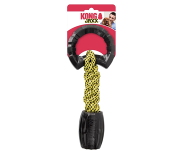 Kong Kong jaxx braided tug zwart/geel