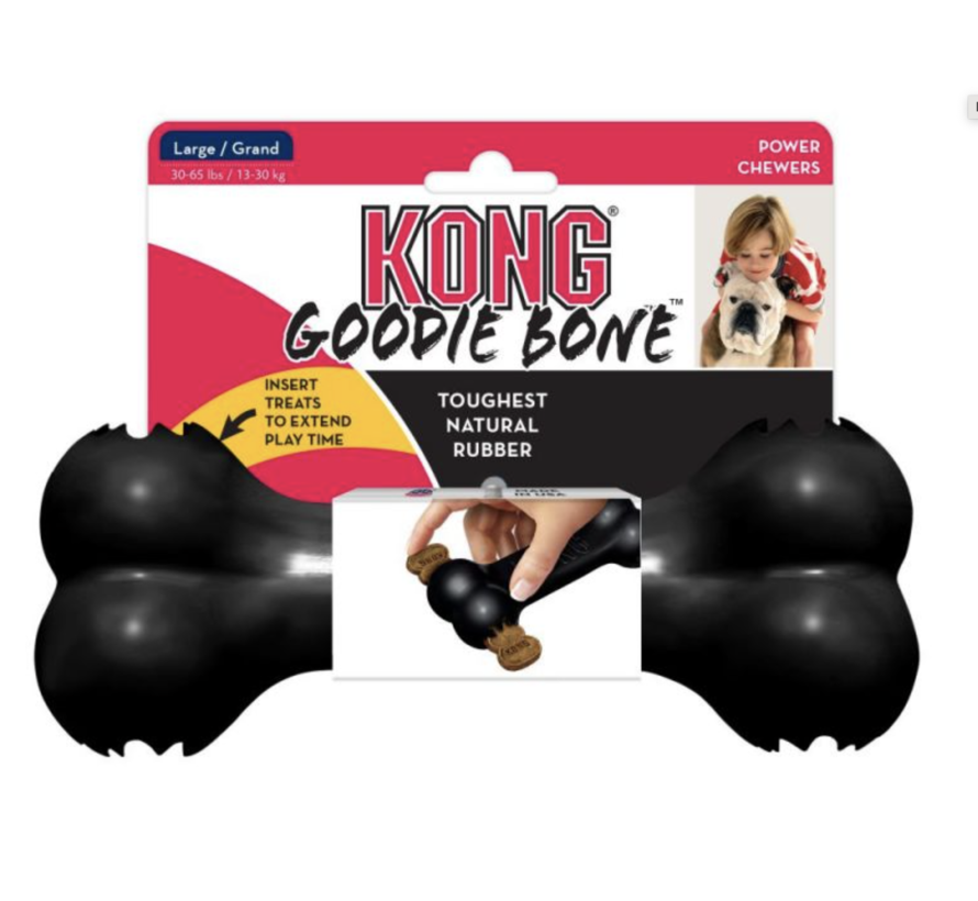 KONG Extreme Goodie Bone Zwart M of L