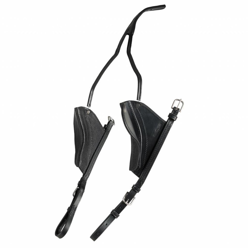 FinnTack Ronde halve oogkleppen Leder