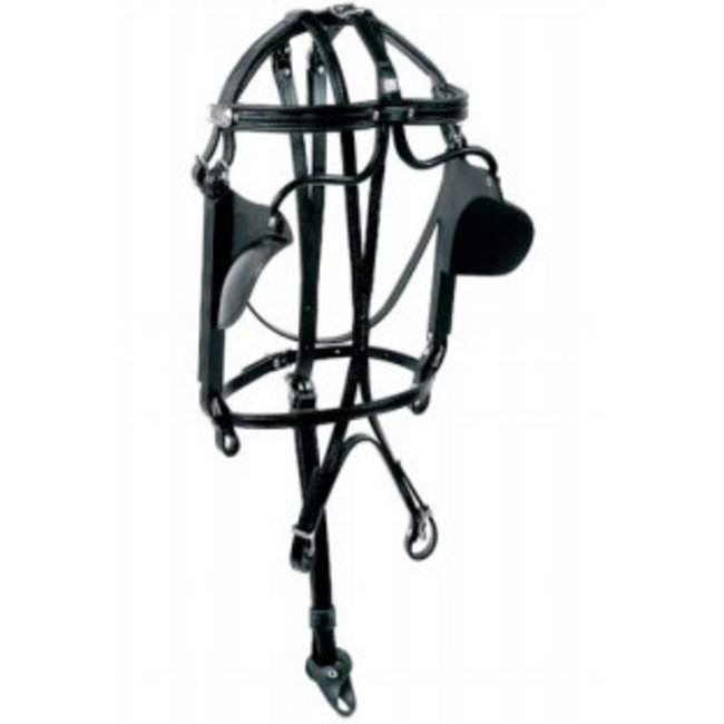 Racing Tack Bridle leather with round blinds RT