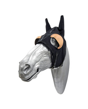 Bonnet fermé avec oreilles et oeillères 1/2 cuir Bonnet fermé avec oreilles et oeillères 1/2 cuir