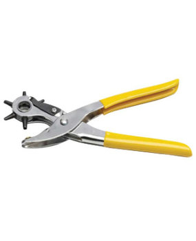 Revolving leather punch