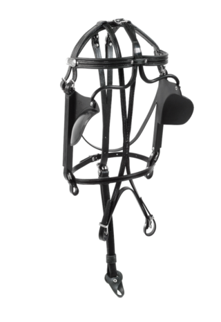 Racing Tack Bride cuir à oeilleres bombées Racing Tack Bride cuir à oeilleres bombées