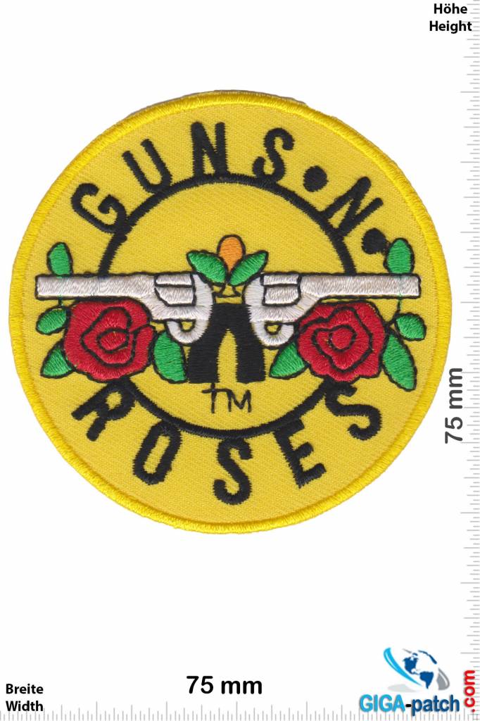 Guns n Roses Guns n Roses - two guns - gelb