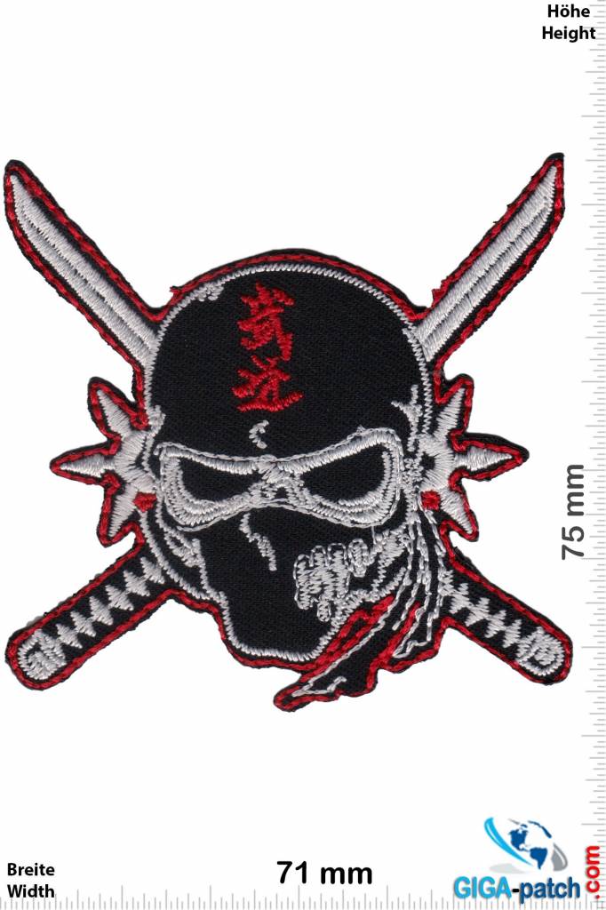 Nija Ninja -  Skull - black red