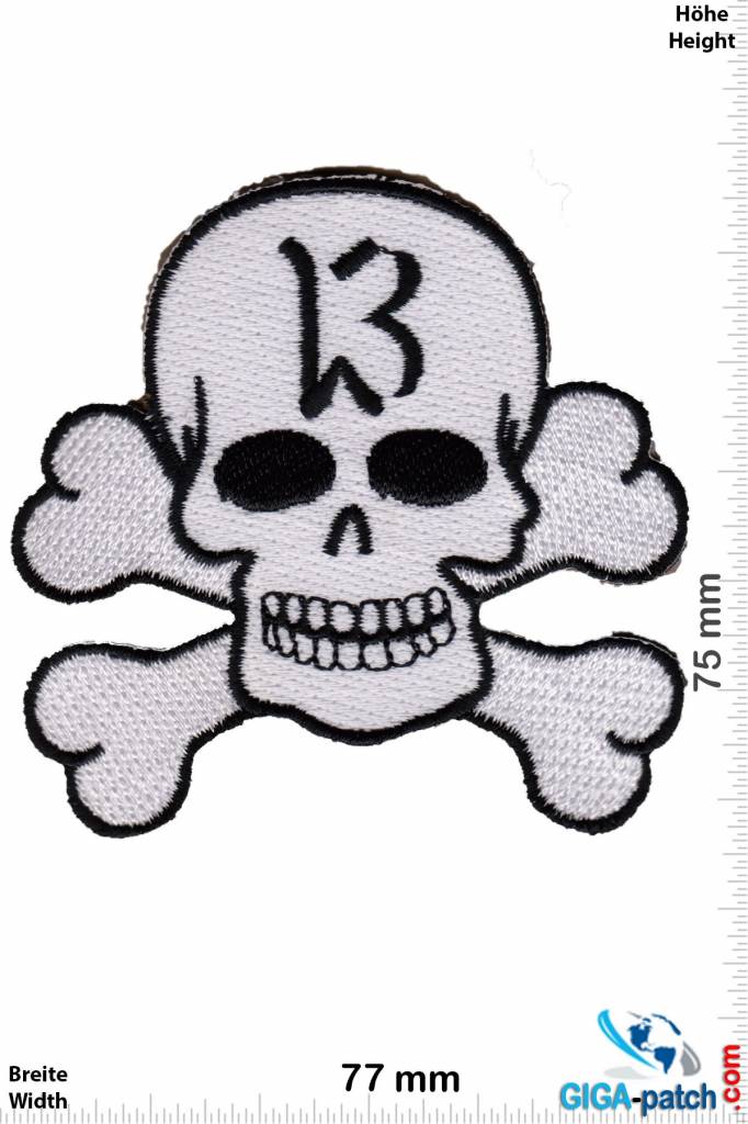 Lucky 13 Lucky 13 - Totenkopf - weiss