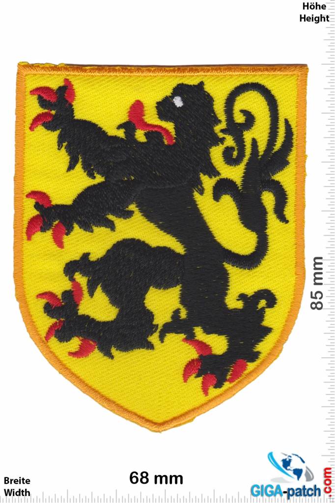 Deutschland, Germany Coat of arms with leon - black yellow