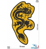 Dragon Drache - Dragon - gelb schwarz