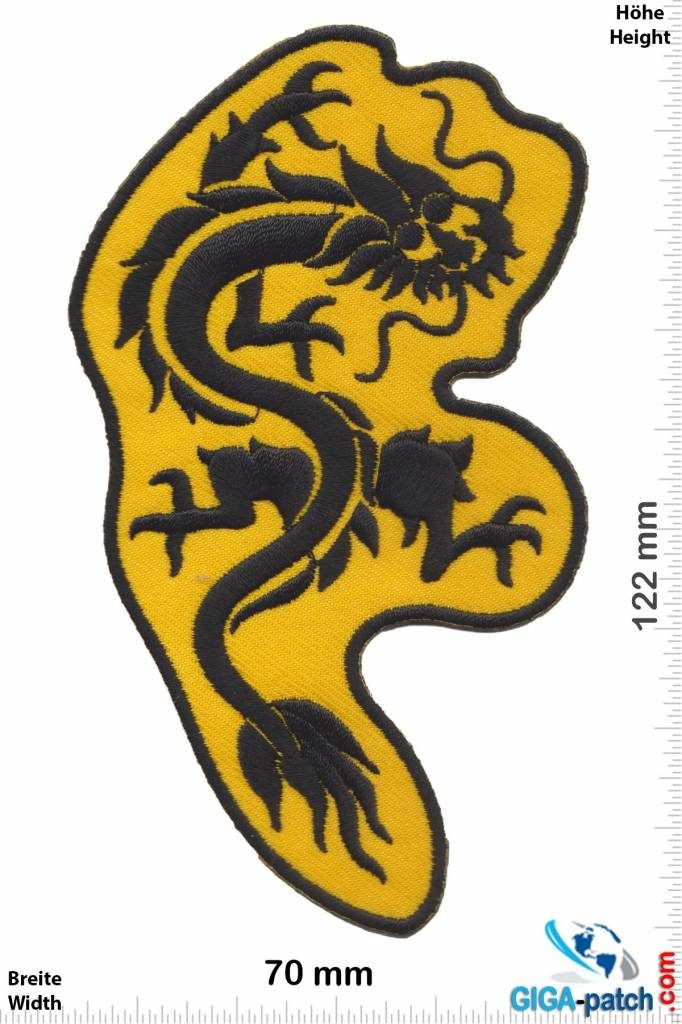 Dragon Drache - Dragon - gelb schwarz